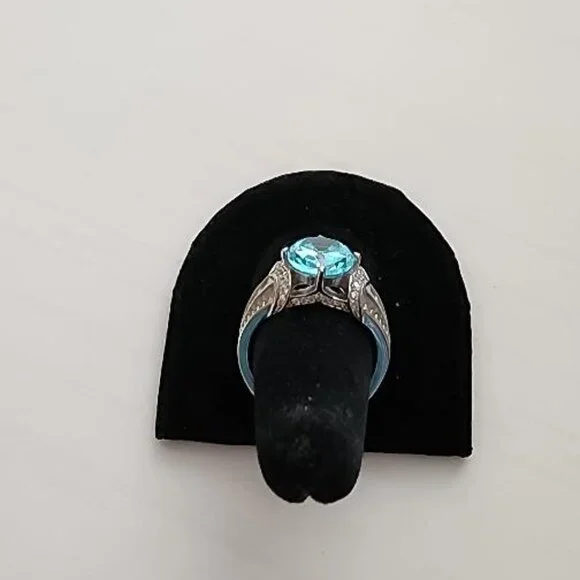 Bella Luce (JTV) Neon Apatite & White Diamond Simulants Ring - Picture 3 of 4